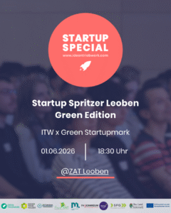 Startup Special – Startup Spritzer Leoben: Green Edition ITW & Green Startupmark